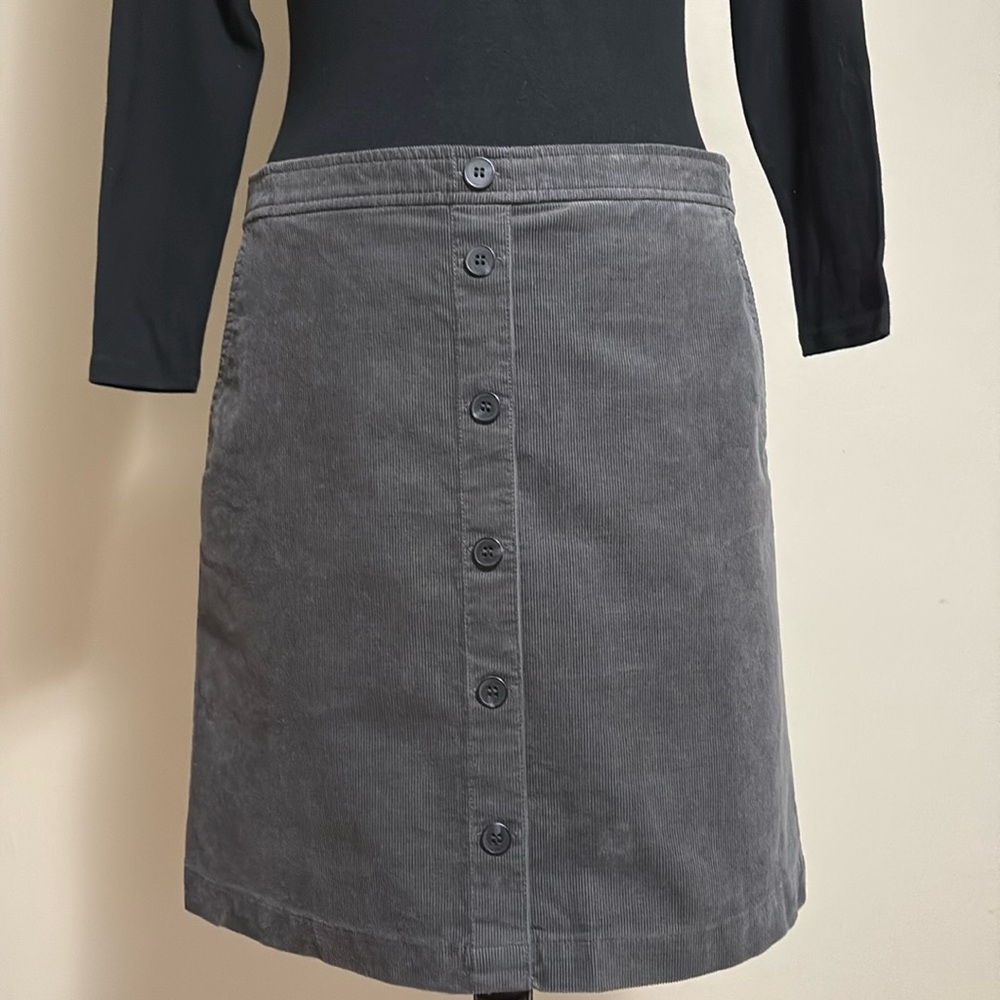 J.Crew Factory faux buttondown corduroy skirt